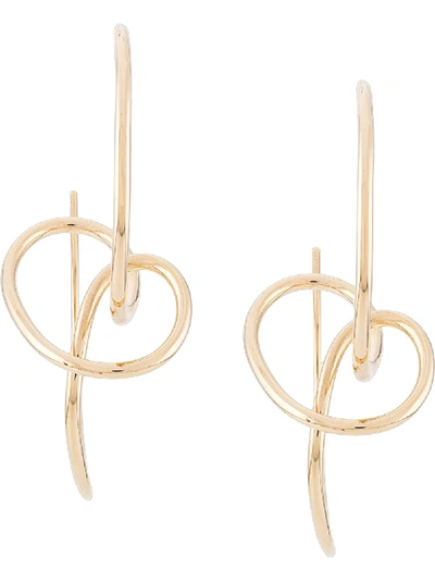 Bar Jewellery Sfera Twisted Earrings In Gold