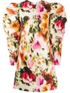 MSGM ABSTRACT FLORAL PRINT DRESS