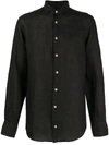 Mc2 Saint Barth Button-up Long-sleeve Shirt In Black