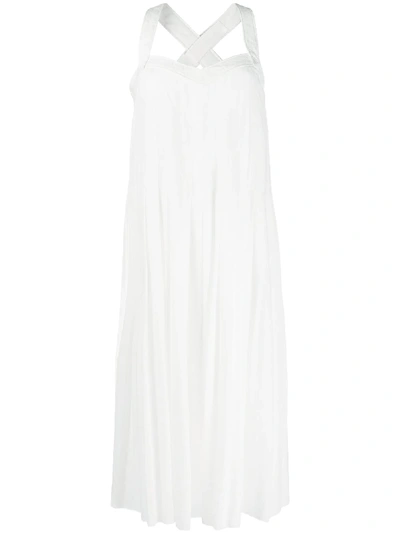 Rag & Bone Rear Lace-up Flared Dress In White