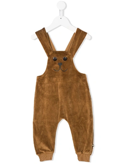 Molo Babies' Smiley Face Straight Dungarees In Brown