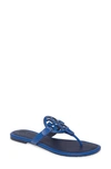 Tory Burch Miller Flip Flop In Nautical Blue / Royal Navy