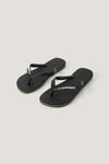 Havaianas Logo-embellished Rubber Flip-flops In Black
