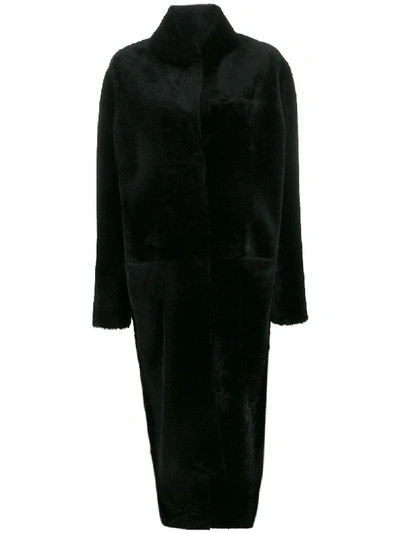 Liska Oversized Coat In Black