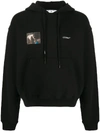 OFF-WHITE CARAVAGGIO ANGEL OVER HOODIE BLACK BLACK