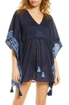 TORY BURCH RAVENA SHIBORI STRIPE COVER-UP CAFTAN,46404