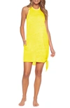 Becca Beach Date Cover-up Dress In Chartreuse