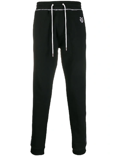 Kenzo Logo Embroidered Track Trousers In Black