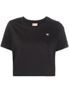 CHAMPION LOGO-PATCH CROPPED T-SHIRT