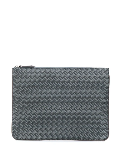 Delage Pochette Plate Gm Clutch Bag In Grey