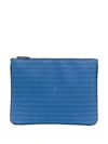 Delage Pochette Plate Gm Clutch Bag In Blue