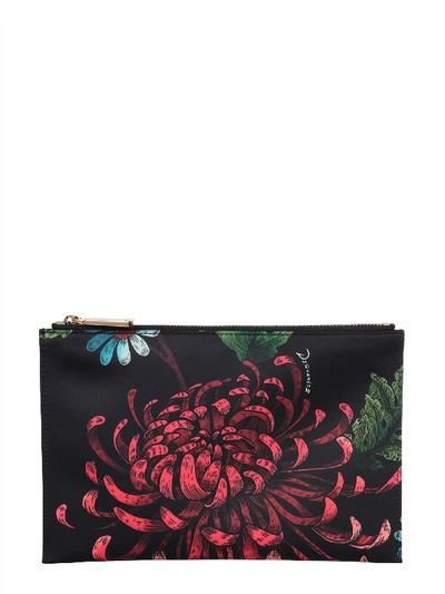 Dsquared2 Logo Pouch With Flower Print In Multi