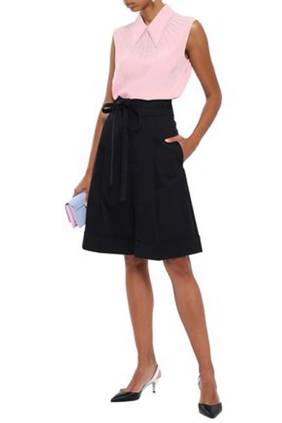 Miu Miu Crystal-embellished Silk Crepe De Chine Blouse In Baby Pink