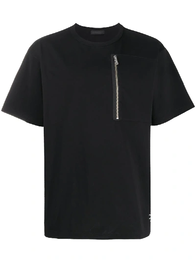 Undercover Zip Patch Pocket T-shirt In Black
