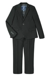 Andy & Evan Solid Stretch Two-piece Suit (big Boy) In Oxford
