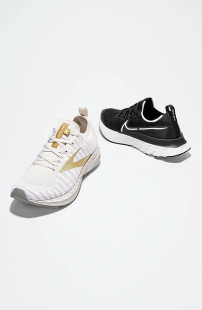 Nike React Infinity Run Flyknit Running Shoe In True White/ Silver/ White