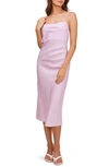 Astr Bonita Midi Slipdress In Pink Peony