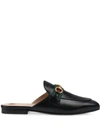 Gucci Princetown Horsebit-detailed Leather Slippers In Black