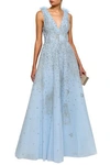 ZUHAIR MURAD EMBELLISHED EMBROIDERED SILK-BLEND TULLE GOWN,3074457345620275941