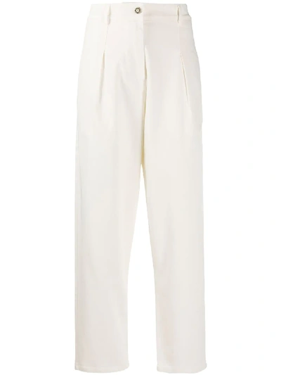 8pm Mykonos Straight Leg Trousers In White