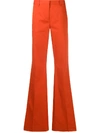 BRAG-WETTE MID-RISE FLARED TROUSERS