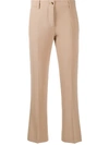 Alberto Biani Turn-up Cuff Cropped Trousers In Brown