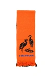 HERON PRESTON HERON PRESTON FRINGED LOGO SCARF