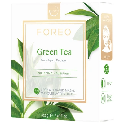 FOREO FOREO GREEN TEA UFO PURIFYING FACE MASK (6 PACK),F9328