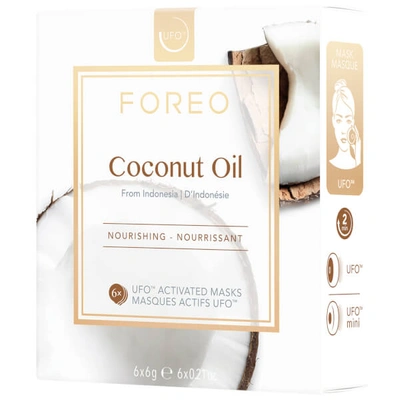 Foreo Coconut Oil Ufo/ufo Mini Nourishing Face Mask For Dry Skin (6 Pack) In Na