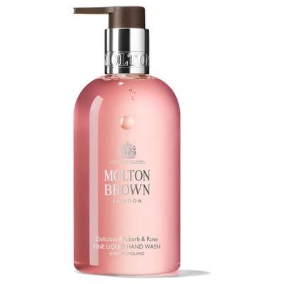 Molton Brown Delicious Rhubarb And Rose Fine Liquid Hand Wash 300ml In Pink