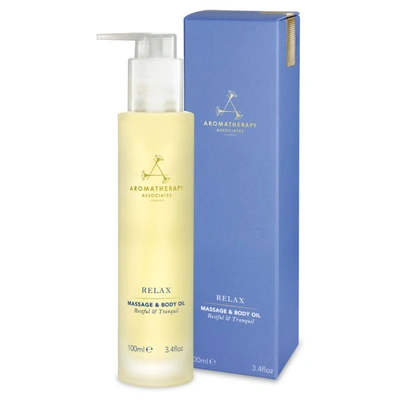 Aromatherapy Associates Relax Body And Massage Oil In Blue