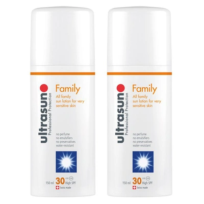 Ultrasun 家庭型防晒霜两件套 Spf 30 - 超敏感（2×150ml）