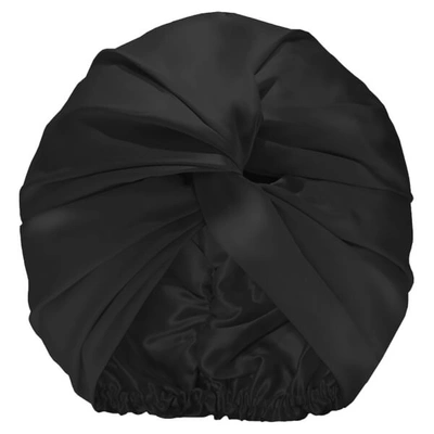 SLIP PURE SILK TURBAN - BLACK,850004304648