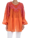 ALBERTA FERRETTI ALBERTA FERRETTI EMBROIDERY BLOUSE IN ORANGE