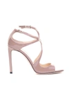 JIMMY CHOO LANG SANDALS IN PINK,LANG PAT BALLET PINK