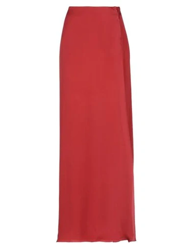 The Row Long Skirts In Red