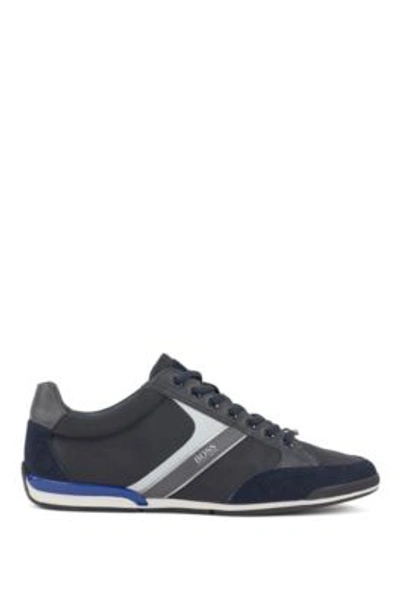 Hugo Boss - Lace Up Hybrid Sneakers With Moisture Wicking Lining - Dark Blue In Dark Blue