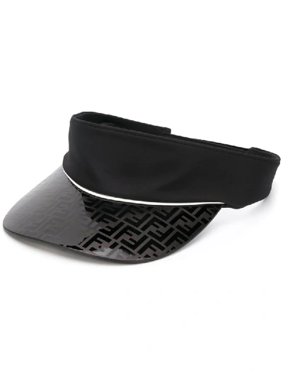 Fendi Ff Motif Visor In Black