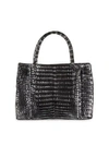 Nancy Gonzalez Medium Crocodile Leather Tote In Grey