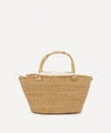 MUU PANIER WOVEN STRAW AND COTTON TOTE BAG,000706160