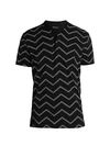 ANTONY MORATO CHEVRON-PRINT POLO,0400012622321