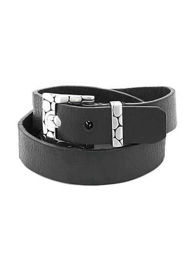 John Hardy Textured Belt In Black