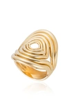 FERNANDO JORGE ROUNDED LINES 18K YELLOW GOLD RING,827604
