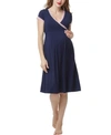 Kimi & Kai Jenny Maternity Nursing Night Gown In Navy