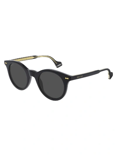 Gucci Gg0736s Sunglasses In Black Black Grey