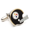 Cufflinks, Inc Retro Pittsburgh Steelers Helmet Cufflinks In Black