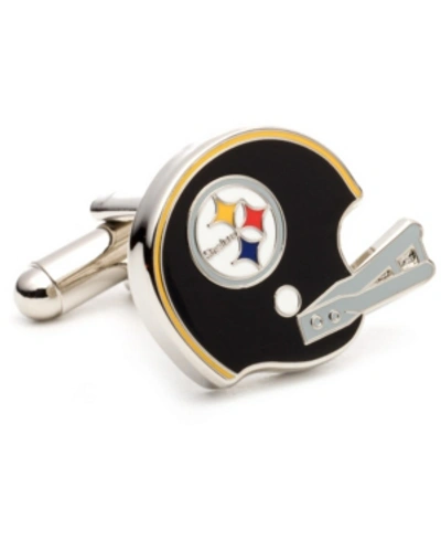 Cufflinks, Inc Retro Pittsburgh Steelers Helmet Cufflinks In Black