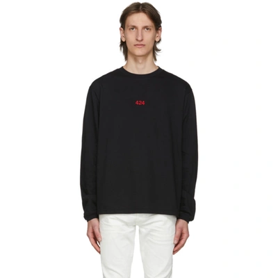 424 Logo-embroidered Cotton Sweatshirt In Black