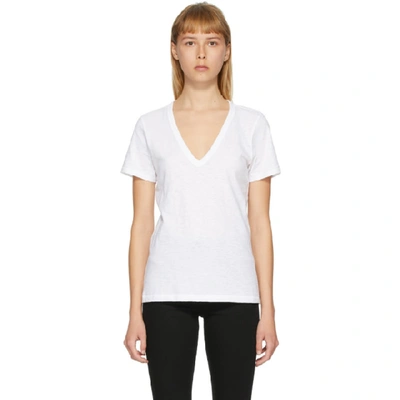 Rag & Bone White 'the Vee' T-shirt In 101 White