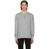 Rag & Bone Slub Cotton Slim Fit Henley In Dark Grey